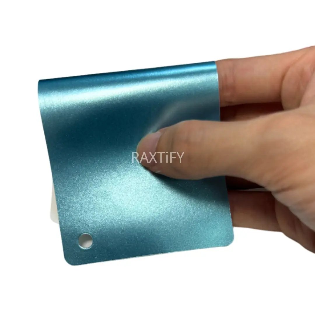 Satin Metallic Lake Blue Vinyl Wrap raxtify