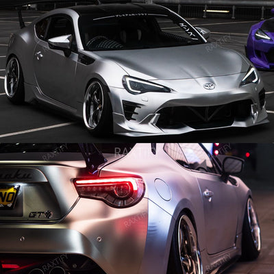 Satin Chrome Alexander Silver Vinyl Wrap on Toyota Look