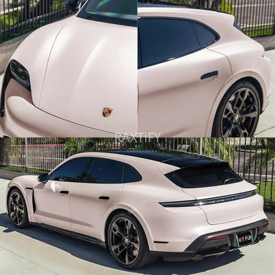 Satin Chrome Light Rose Pink Vinyl Wrap
