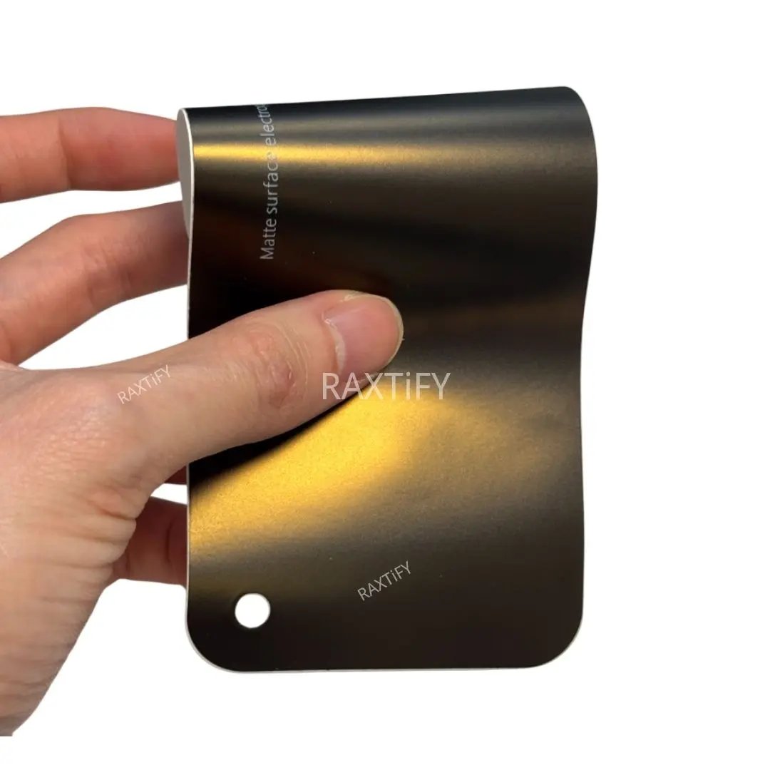 Satin Chrome Midnight Gold Vinyl Wrap