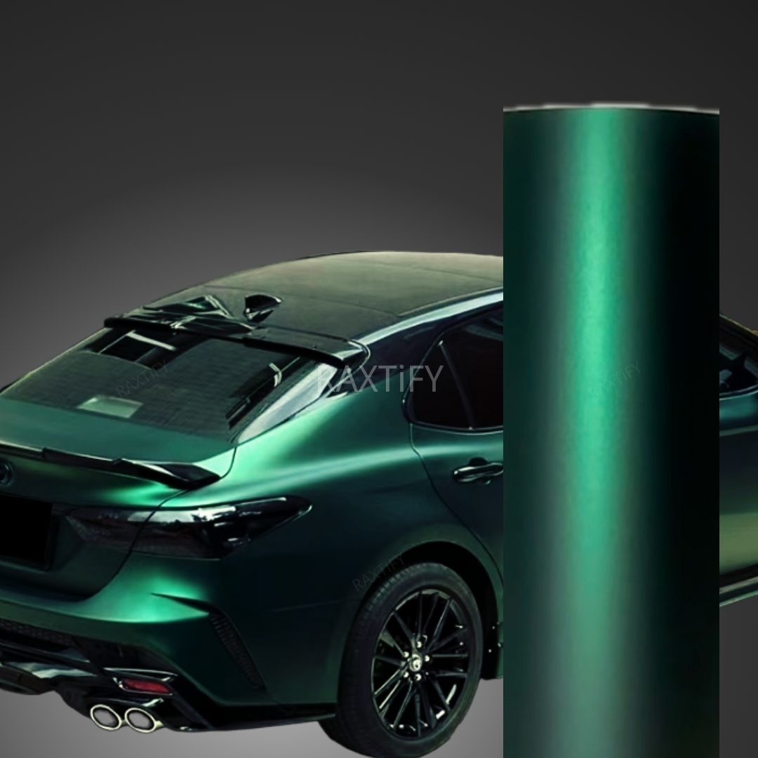 Satin Chrome Silk Green Vinyl Wrap