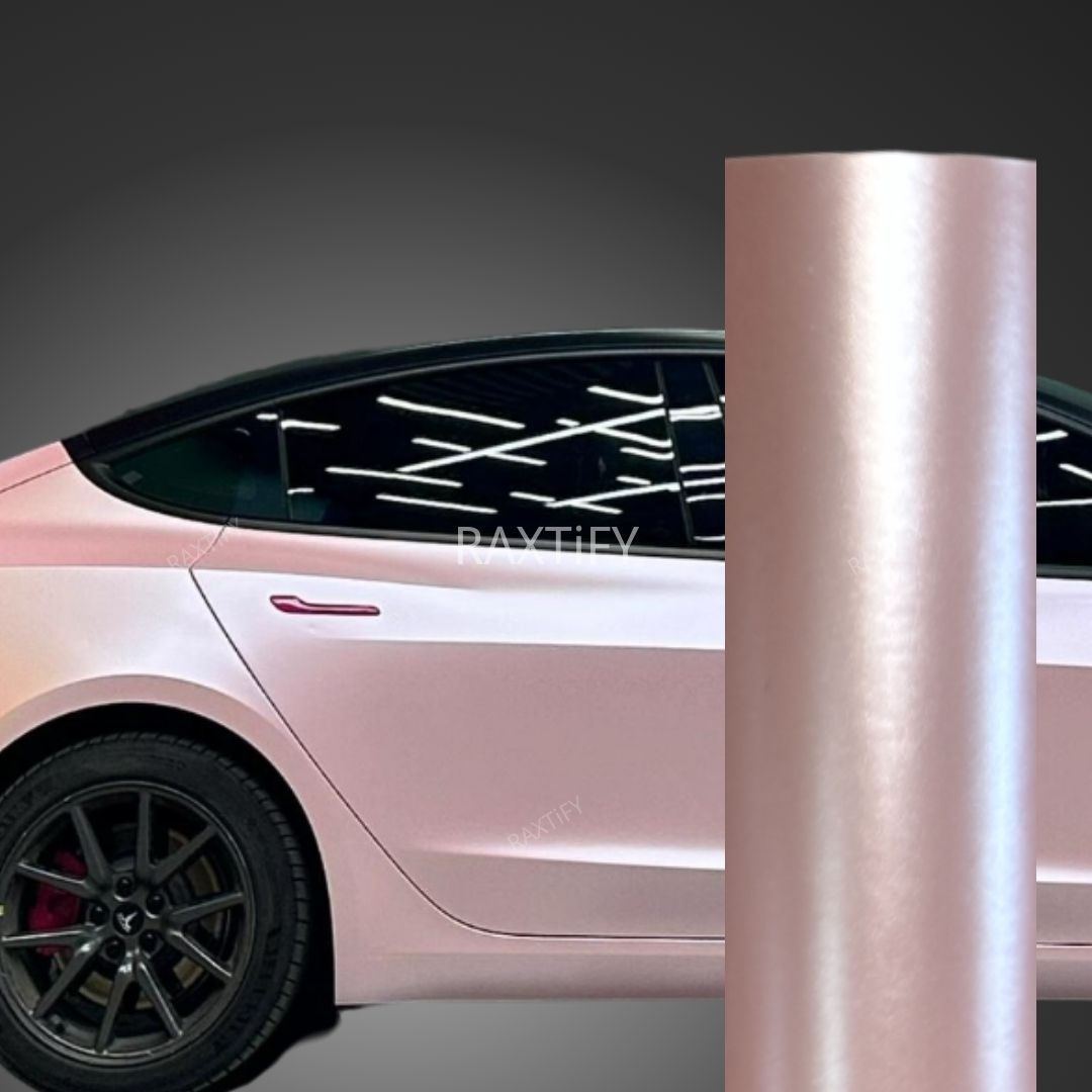 Satin Metallic Baby Pink Vinyl Wrap