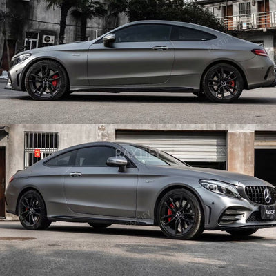 Satin Metallic Dark Gray Vinyl Wrap benzs