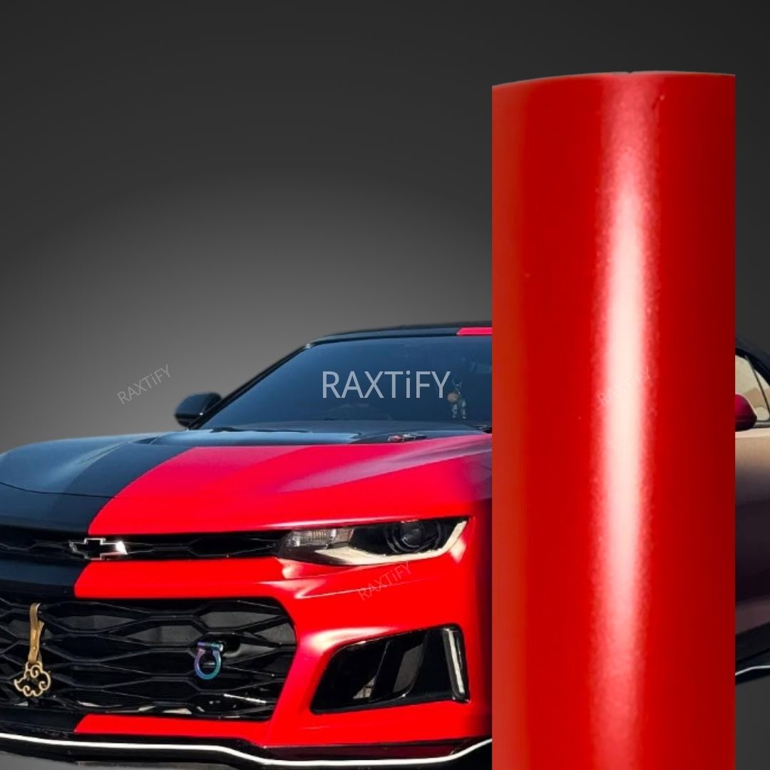 Satin Metallic Red Vinyl Wrap