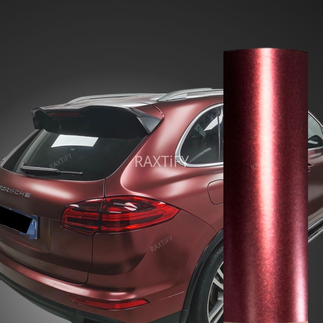 Satin Metallic Wine Red Vinyl Wrap