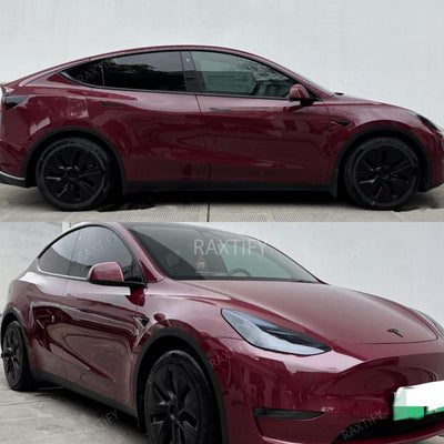 Tesla Super Gloss Ancora Red Vinyl Wrap