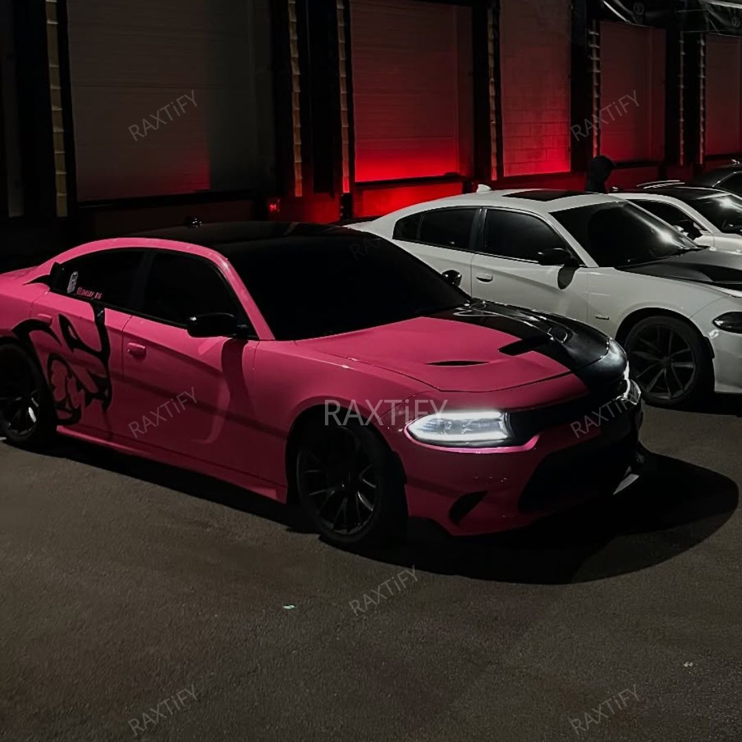 Charger Super Gloss Pink Car Wrap
