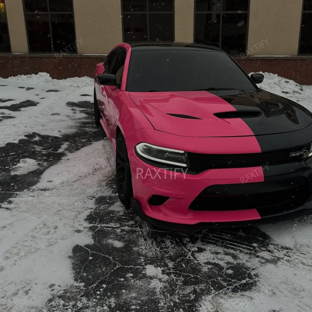Charger Super Gloss Pink Car Wrap