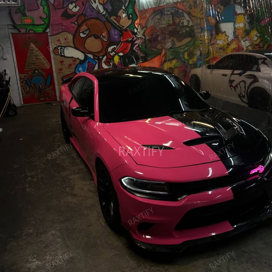 Charger Super Gloss Pink Car Wrap