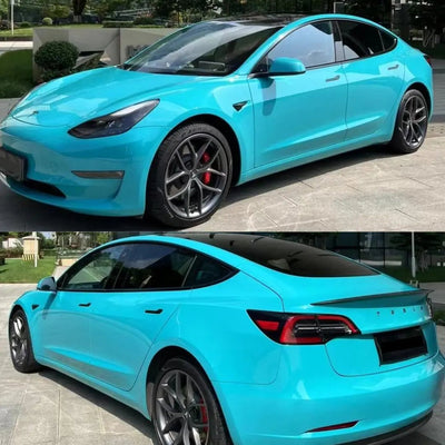 Super Gloss Sea Blue Car Wrap