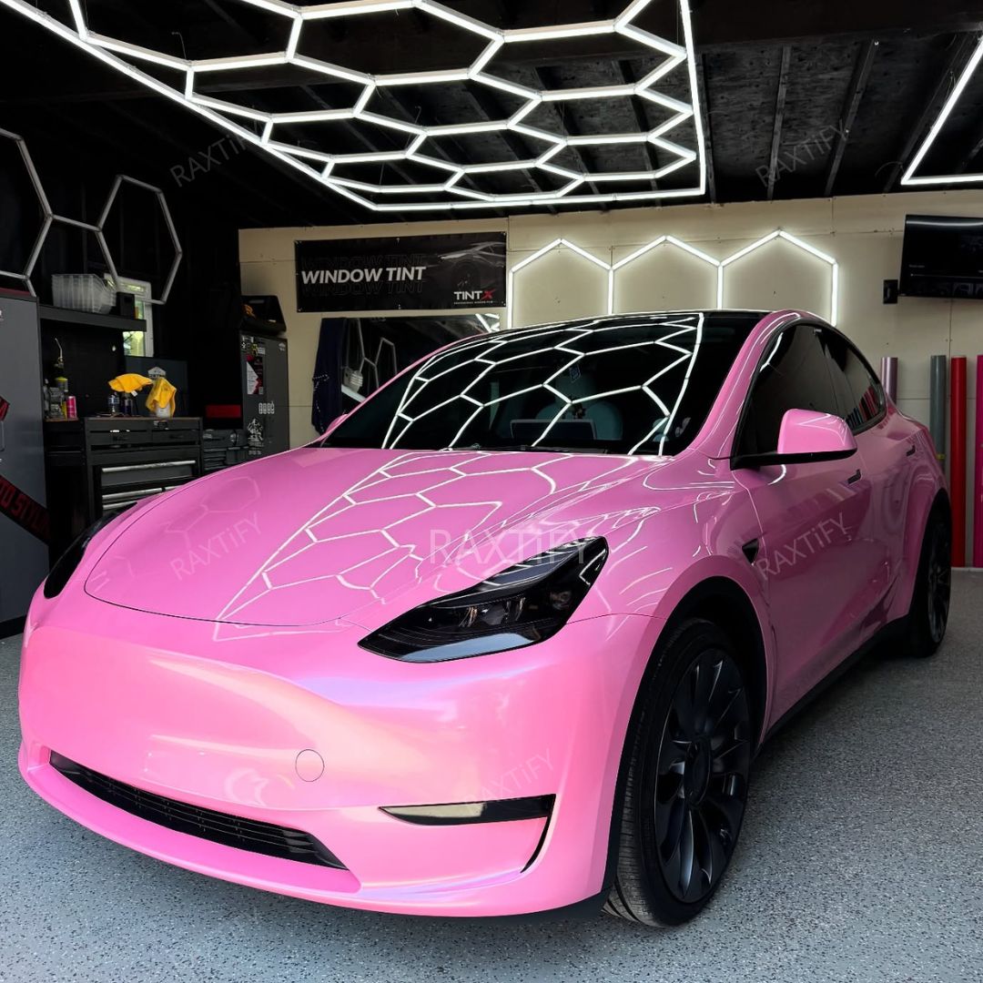 Gloss Metallic Pearl Pink Car Wrap