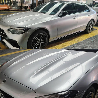 Ultra-Gloss Metallic Aluminum Mercury Paint Protection Film