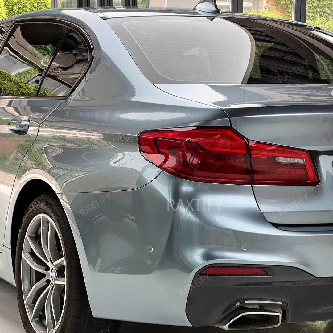 Ultra-Gloss Metallic Light Steel Blue Paint Protection Film