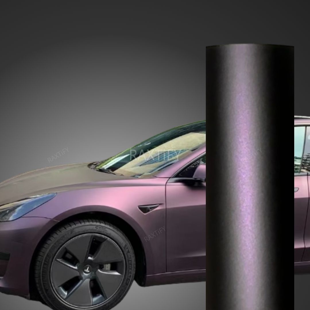 Ultra-Matte Black Purple Vinyl Wrap