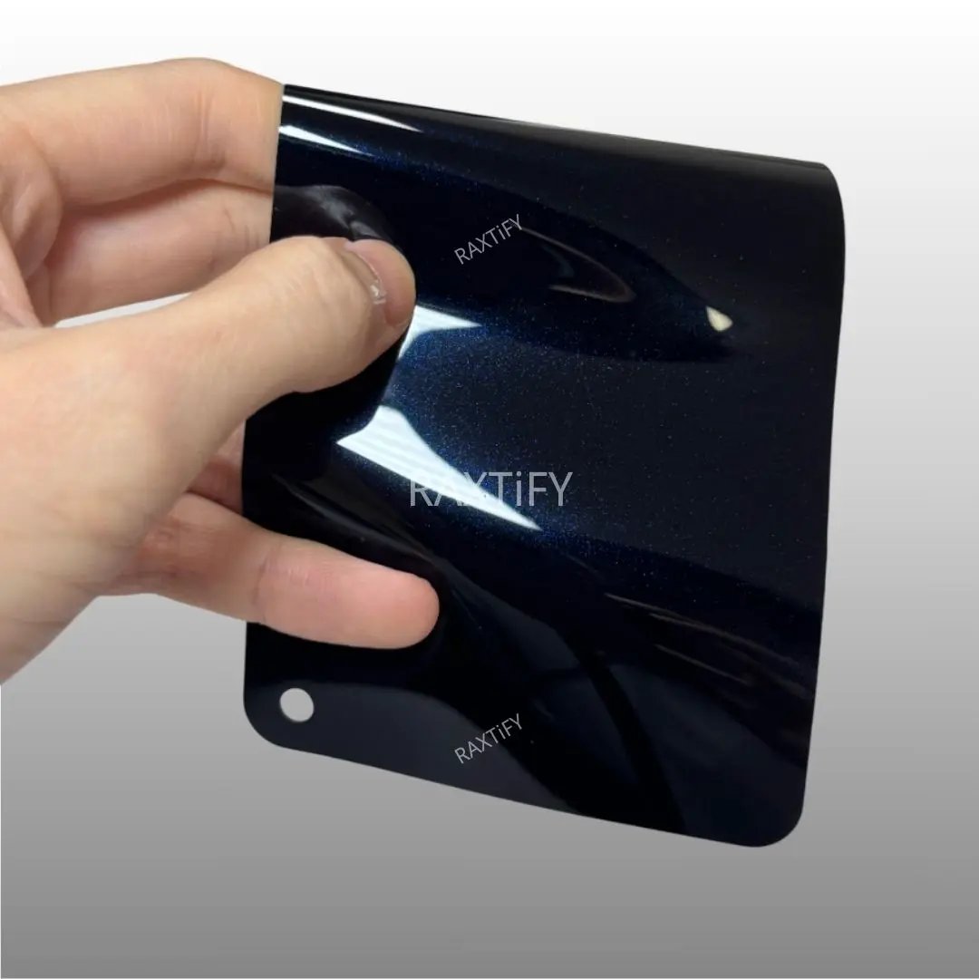 Ultra Gloss Metallic Black Blue Paint Protection Film