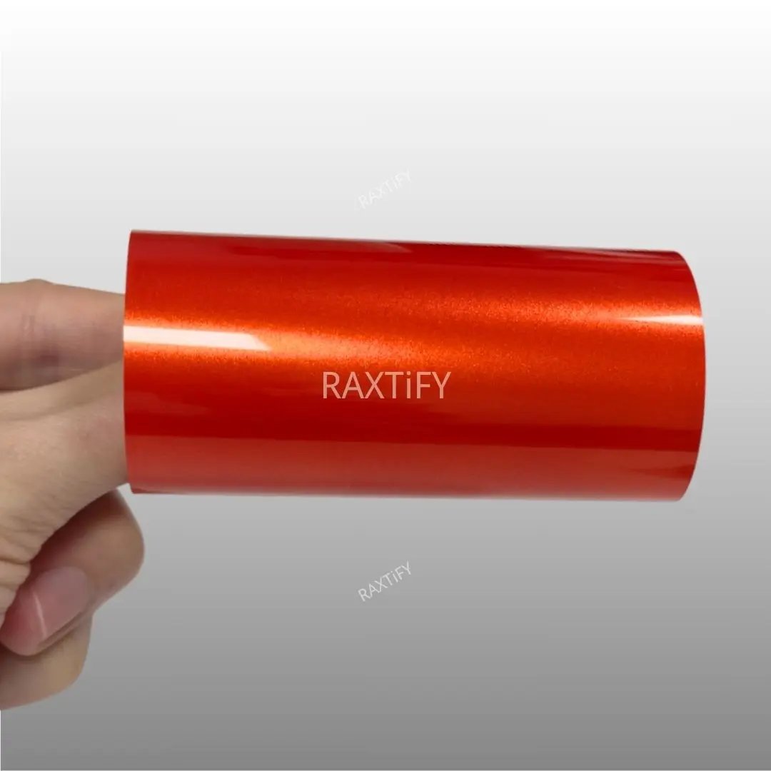 Ultra Gloss Metallic Lava Orange Paint Protection Film