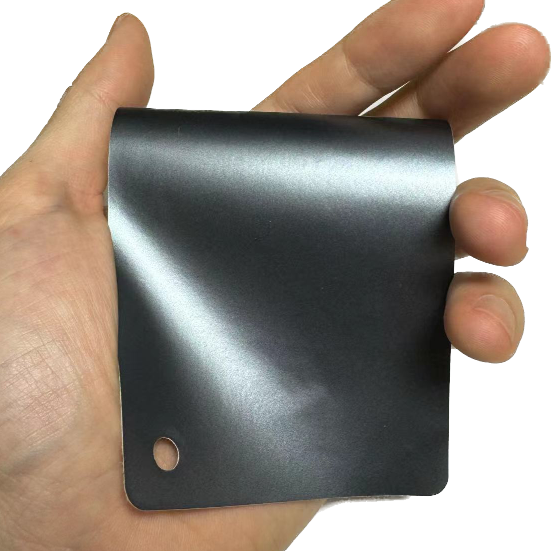 Satin Chrome Silk Gray Blue Vinyl Wrap