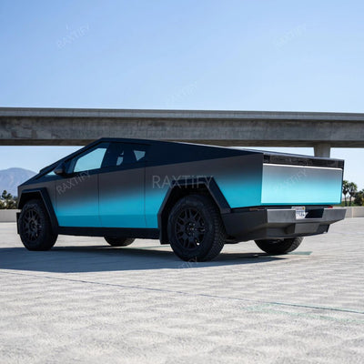 Black to Blue Tesla Cybertruck Gradient Wrap