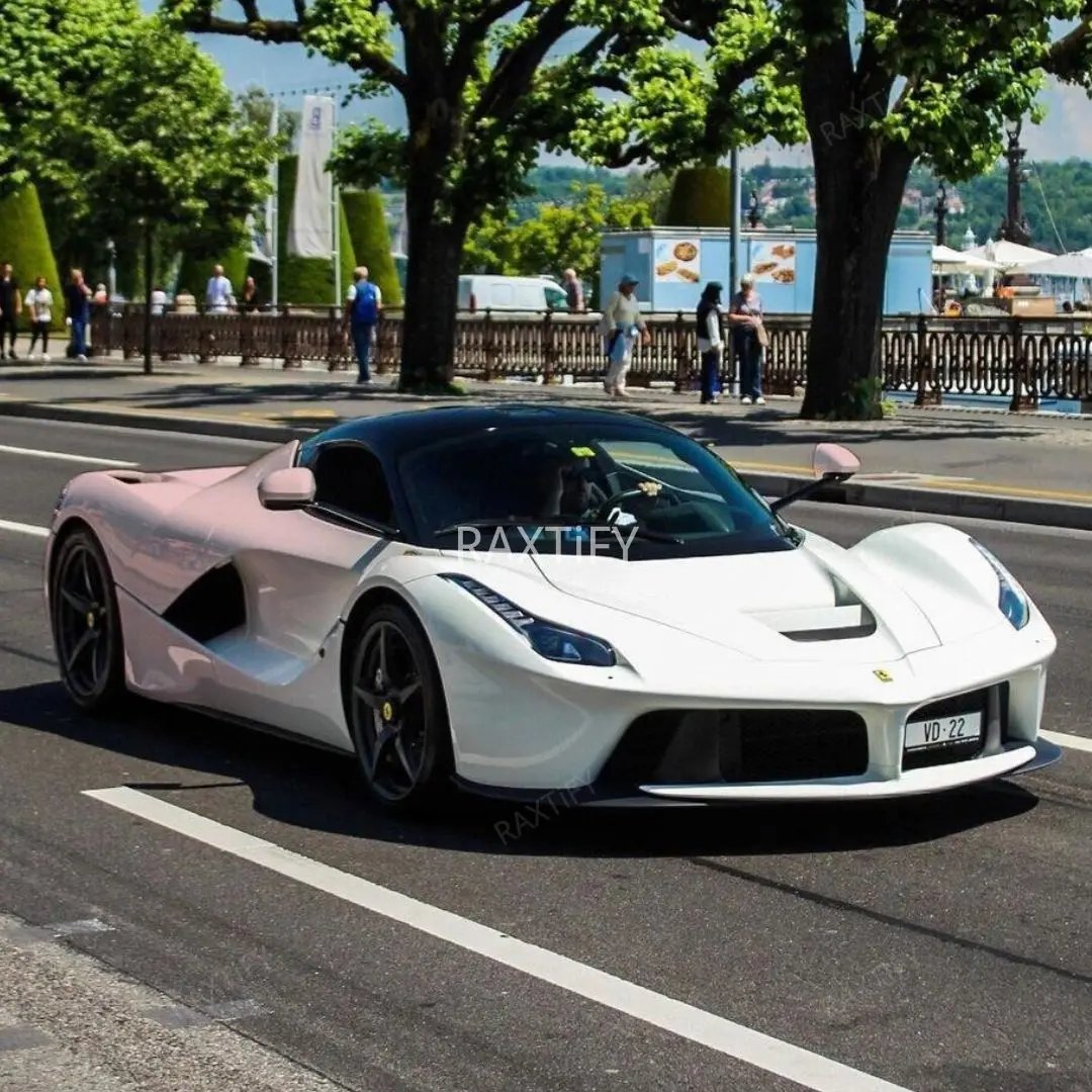 Ferrari Custom White Pink Gradient Vinyl Wrap raxtify