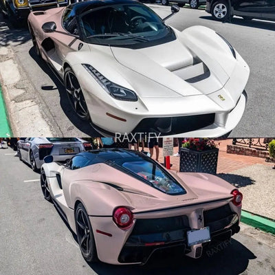 Ferrari Custom White Pink Gradient Vinyl Wrap raxtify