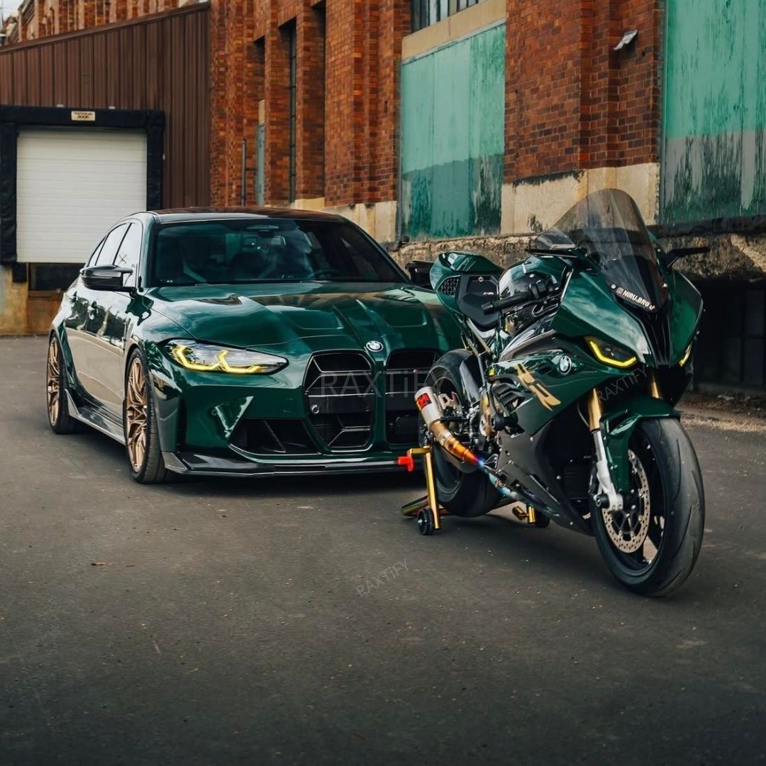 BMW in Gloss British Racing Green Car Wrap