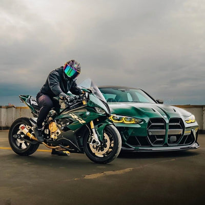 Motor Bike in Gloss British Racing Green Car Wrap