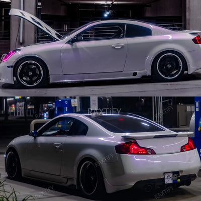 Color Shift White Purple Vinyl Wrap