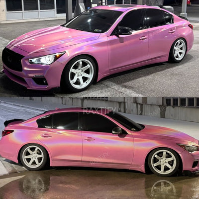 Laser Gloss Pink Vinyl Wrap infiniti