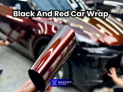 Color Shifting Magic: Black and Red Car Wrap