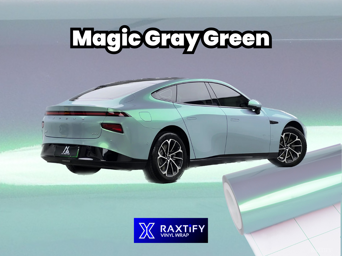 Explore the Captivating Color Shift Magic Gray Green Car Wrap