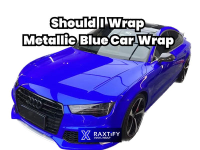 Metallic Blue Car Wrap