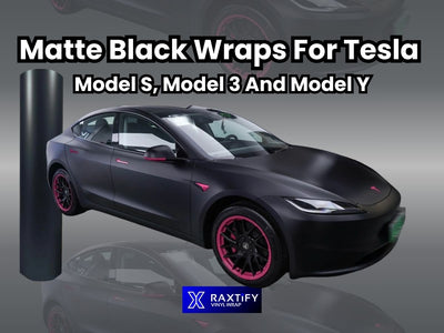 Matte Black Wraps For Tesla Model S, Model 3 And Model Y