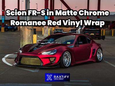 Scion FR-S in Matte Chrome Romanee Red Vinyl Wrap