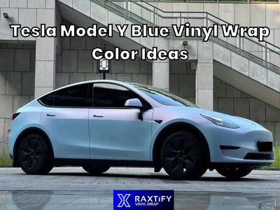 Tesla Model Y Blue Vinyl Wrap Color Ideas