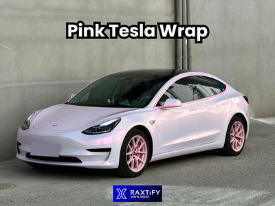 Pink Tesla Wrap