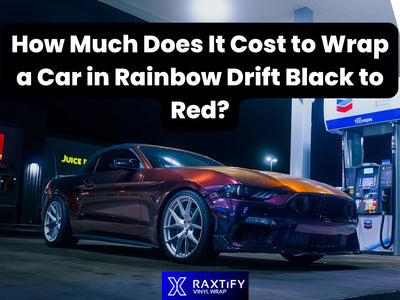 How Much Does It Cost to Wrap a Car in Rainbow Drift Black to Red?