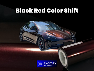 Black to Red Thrills - Wrap Your Passion with Color Shift Rainbow Drift Black Red Vinyl Wrap - RAXTiFY