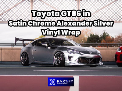 Toyota GT86 in Satin Chrome Alexander Silver Vinyl Wrap