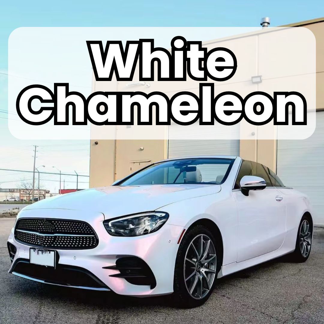 White Chameleon Vinyl Wrap for All Vehicles