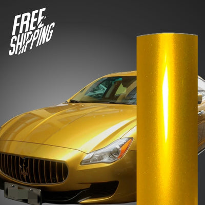 Gloss Metallic Amber Gold Car Wrap