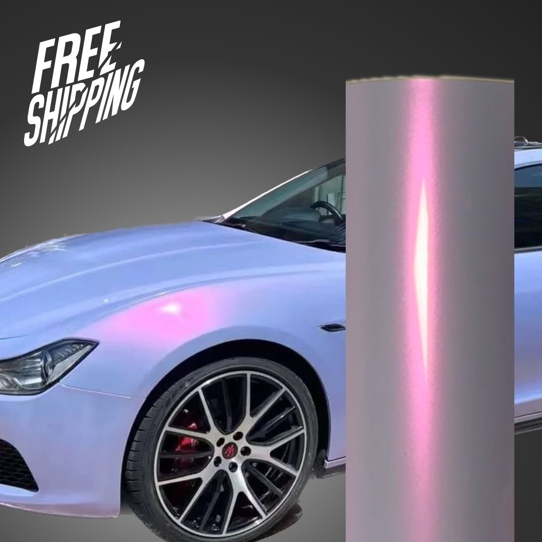 Color Shift Satin Blue Pink Vinyl Wrap
