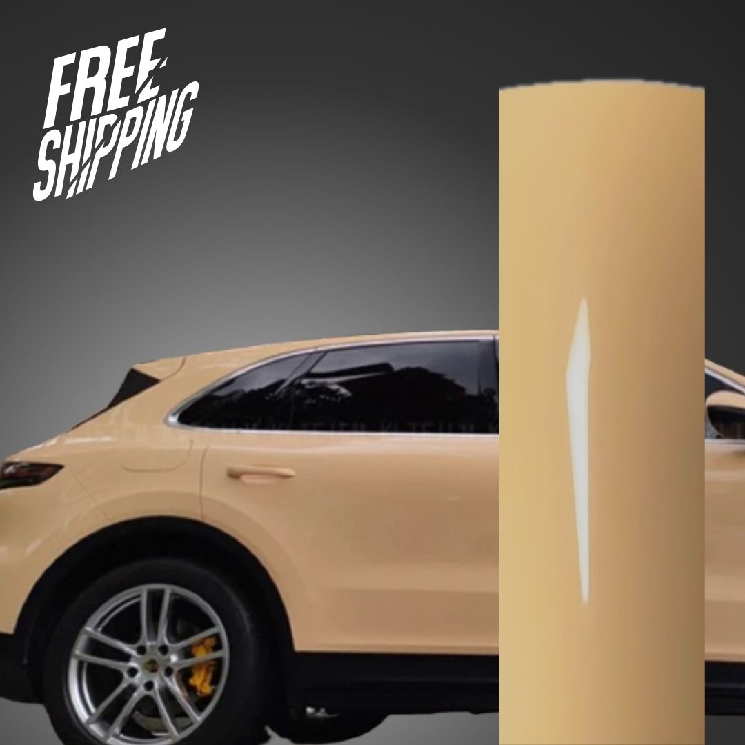 Super Gloss Light Sand Car Wrap