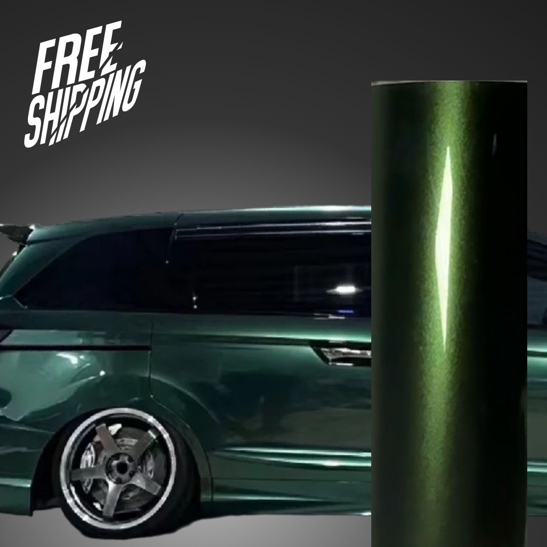 Gloss Metallic Forest Green Car Wrap