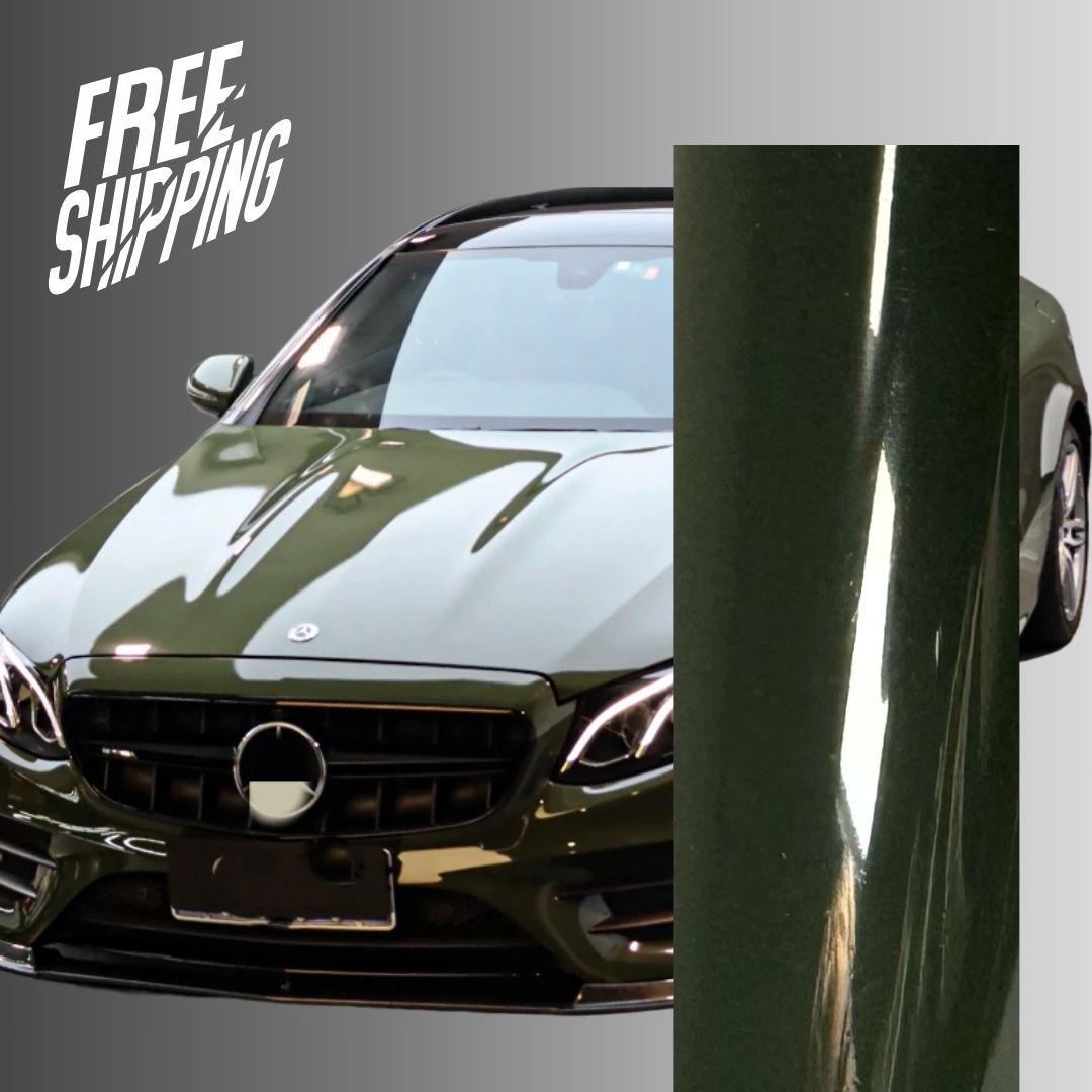 Super Gloss Black Olive Vinyl Wrap