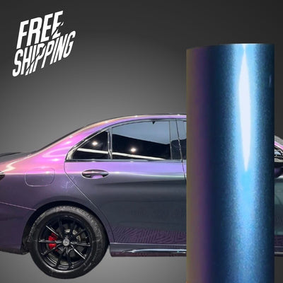 Gloss Metallic Gunmetal Purple Car Wrap