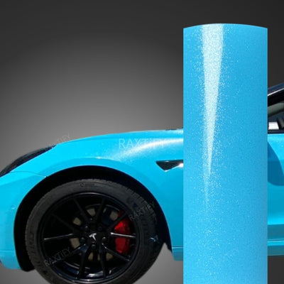 Gloss Diamond Pearl Sky Blue Vinyl Wrap
