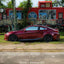Gloss Black Red Forged Carbon Fiber Vinyl Wrap