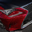 Gloss Black Red Forged Carbon Fiber Vinyl Wrap