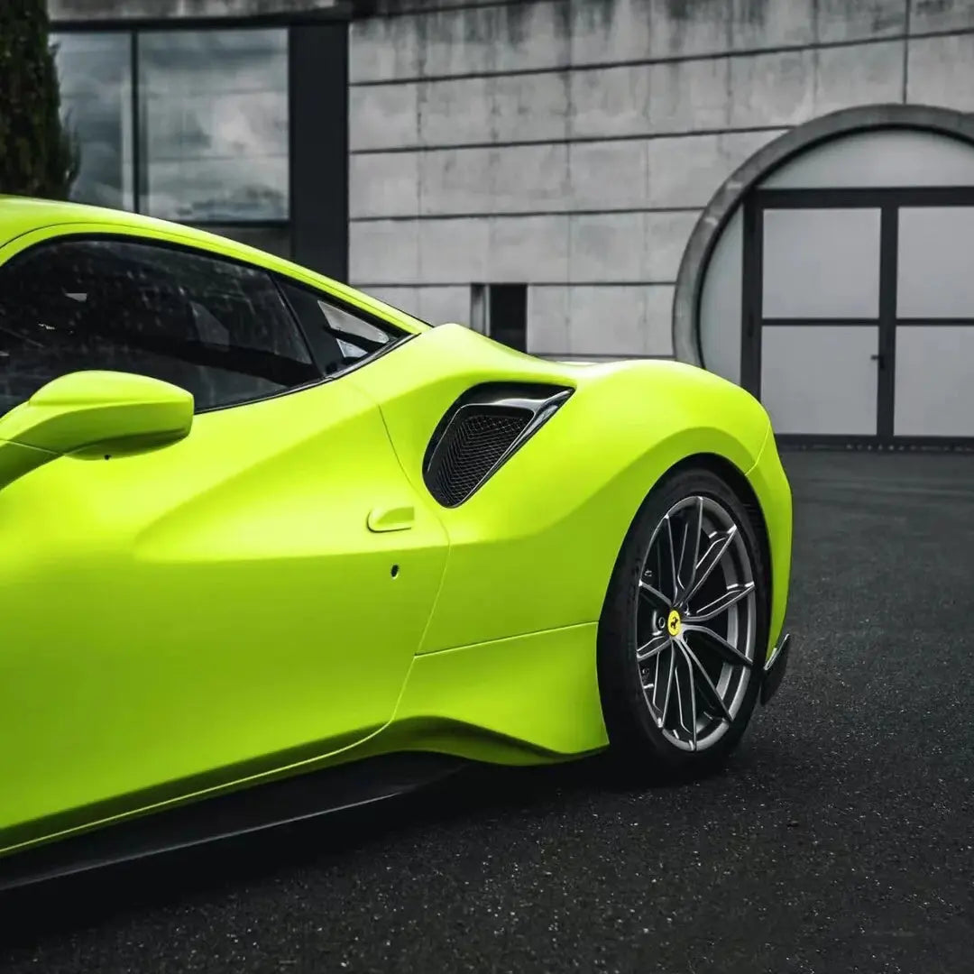 Ultra-Matte Chartreuse Yellow Vinyl Wrap Auto