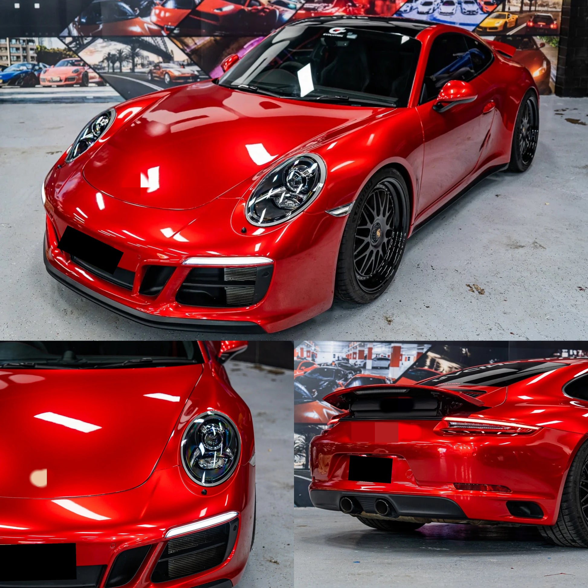 Glossy Metallic Vampire Red Car Wrap – vinylfrog